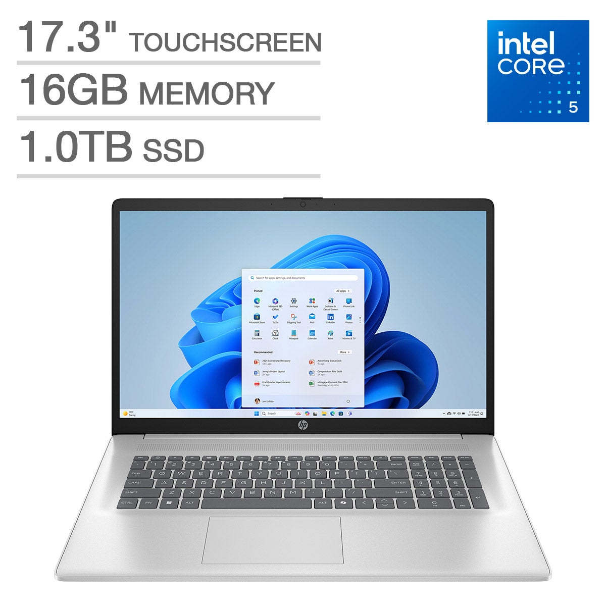 HP 17.3" 1080P Touchscreen Laptop